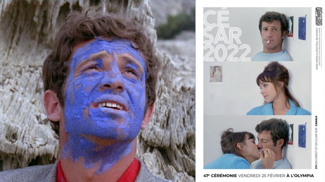 Jean-Paul Belmondo et Anna Karina sur l'affiche des César 2022