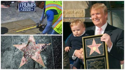 L'étoile de Donald Trump sur le Hollywood Boulevard