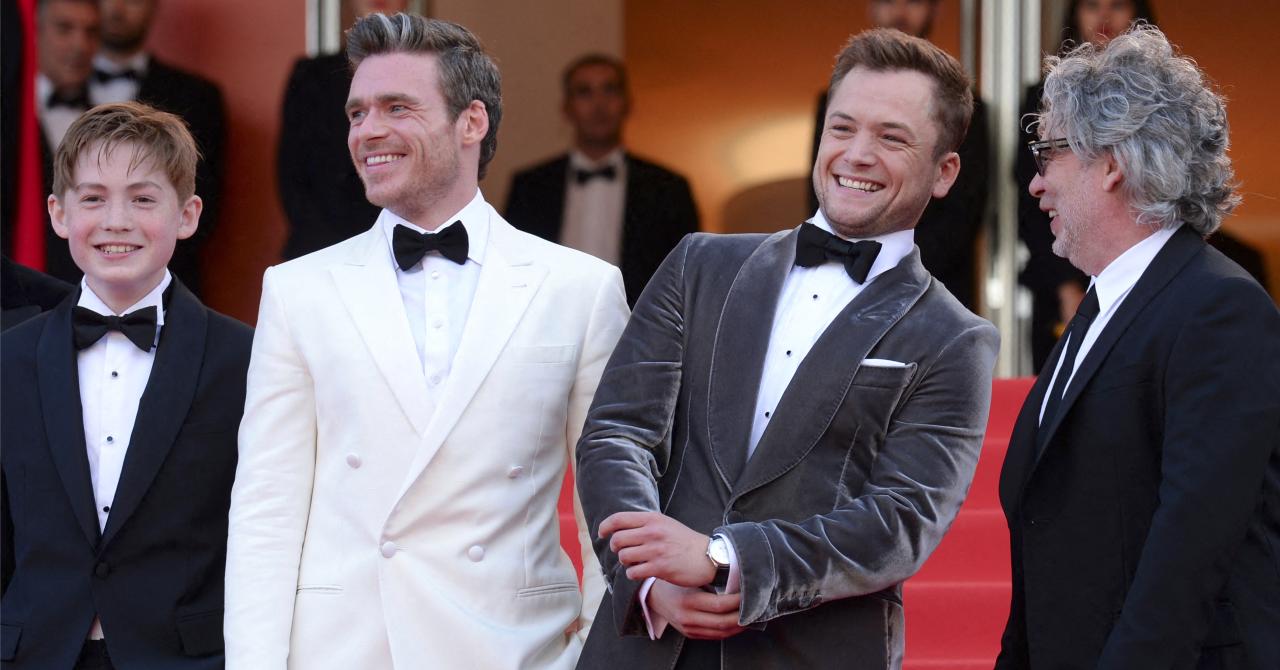 Cannes 2019 : Taron Egerton avec Richard Madden et le réalisateur Dexter Fletcher