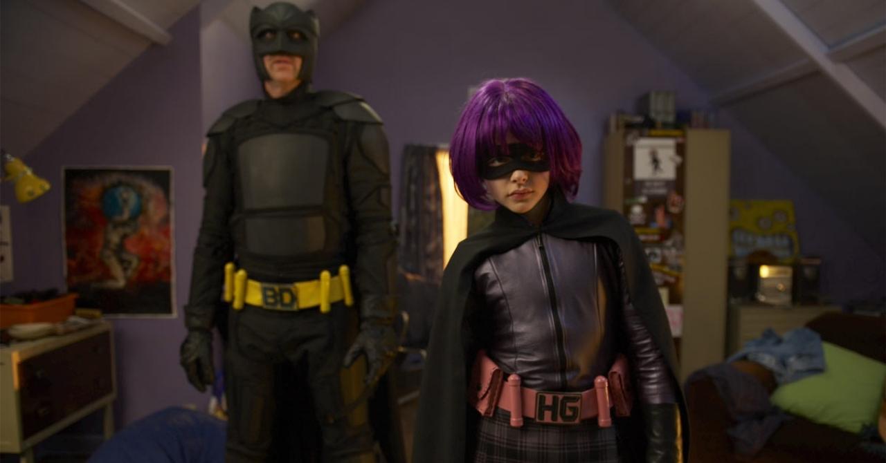 Big Daddy et Hit-Girl dans Kick-Ass