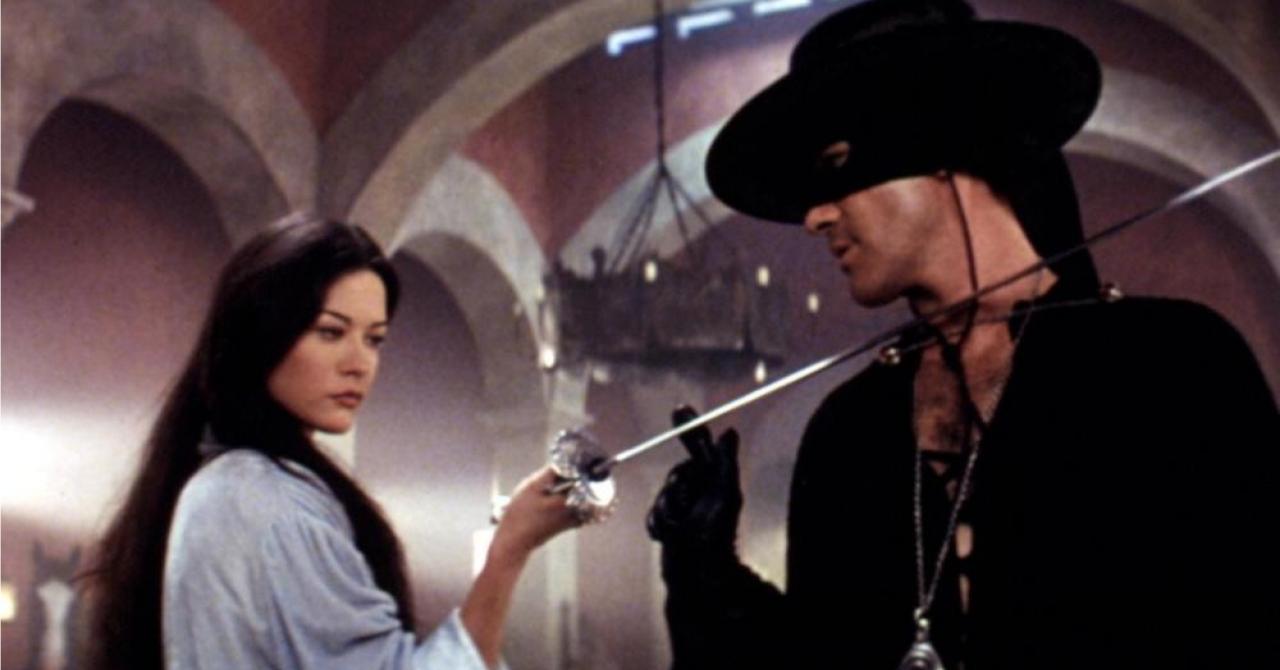 Catherine Zeta-Jones avec Antonio Banderas dans Le Masque de Zorro (1998)
