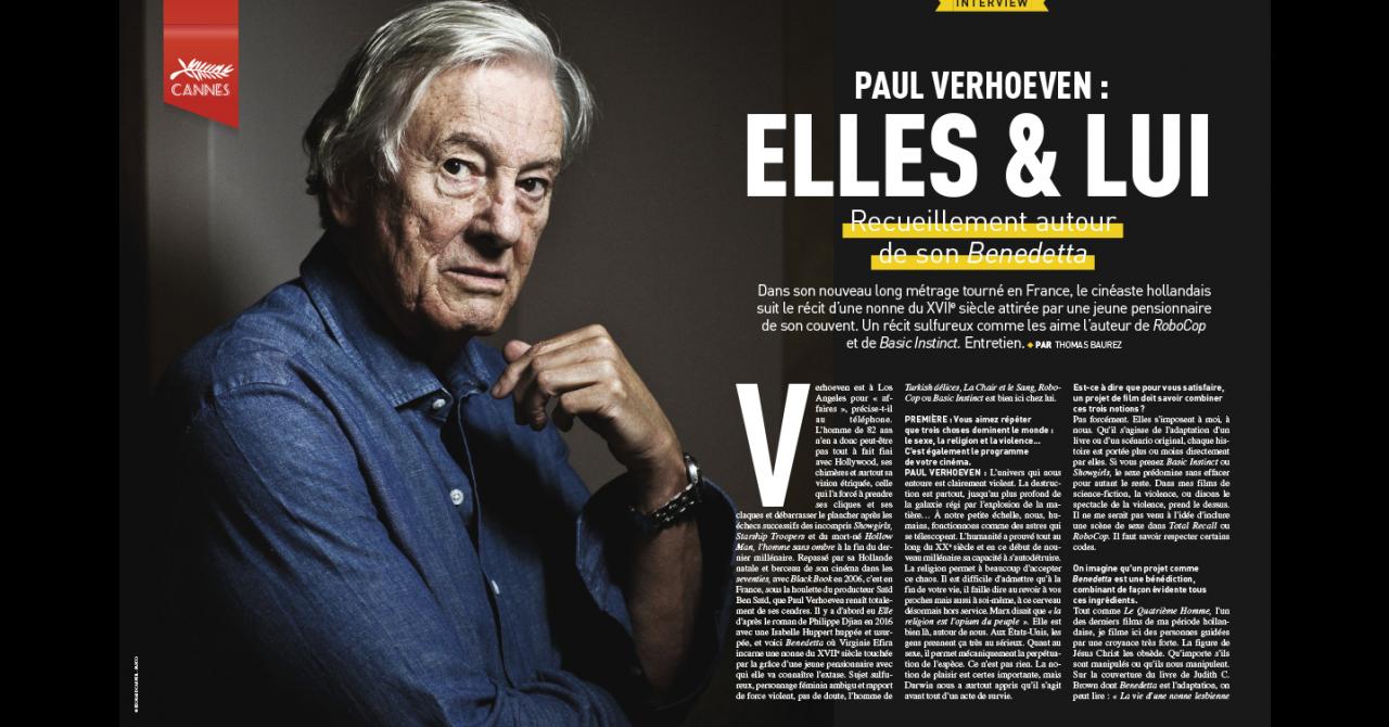 Première n° 520 : Interview de Paul Verhoeven pour Benedetta