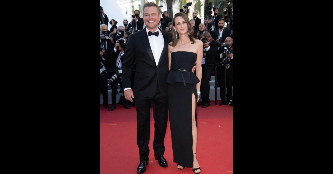 Matt Damon et Camille Cottin sur le tapis rouge du 74e festival de Cannes