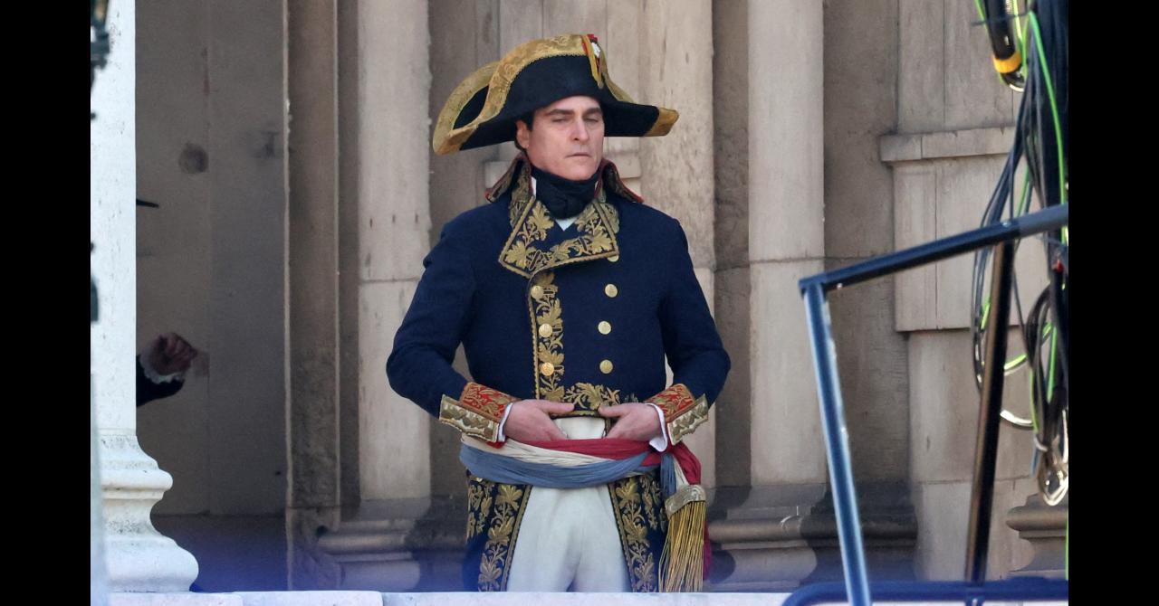 Joaquin Phoenix sur le tournage de Napoléon