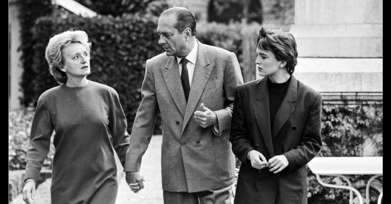 Bernadette, Jacques et Claude Chirac en mai 1988