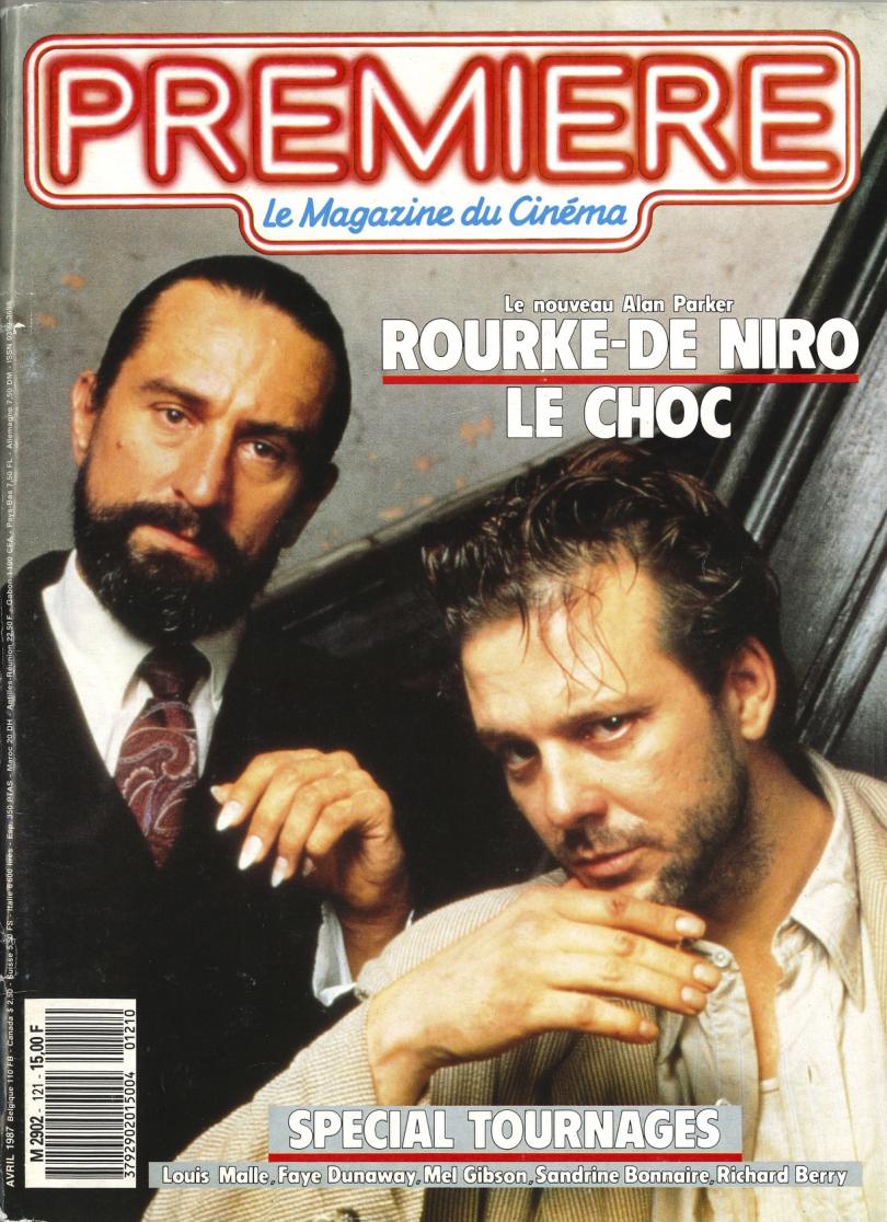 Robert de Niro et Mickey Rourke - couverture Première 1987