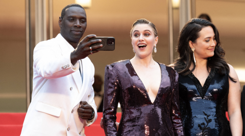 Cannes Jour 1 : Une partie du jury : Omar Sy, Greta Gerwig et Lily Gladstone